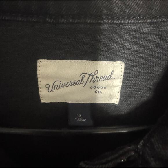 Universal Thread Black Denim Jean Trucker Jacket Women’s XL Classic Button Up - Picture 6 of 6